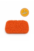 Valerine Life Turuncu Sabunluk Kaymaz Kıvırcık Lif Dokulu Hızlı Kuruyan Su Tahliyeli Sabun Altlığı 7x11cm 3 Adet - 2