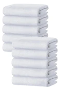 10 lu El Yüz Otel Havlusu 50x90 Cm Beyaz 20/2 Ring 300 Gr - 1