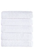 5 li Otel Banyo Havlusu Pamuklu 70X145 Cm Beyaz 16/1 Avs 440 Gr - 1