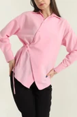 Jasmin Pembe Yandan Bağlamalı Trend Gömlek JASMIN-1453 - 1