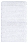10 lu Otel Banyo Havlusu Pamuklu 70X145 Cm Beyaz 16/1 Avs 440 Gr - 1