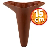 Mobilya Kanepe Koltuk Tv Ünitesi Baza Yükseltici Ayağı Ayakları 15 Cm Ahşap Desenli Kahverengi Ayak 4 Adet thumbnail 3