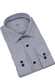 Erkek Puantiyeli Slim Fitt Uzun Kol Gömlek 2380 BGL-ST04375 thumbnail 5