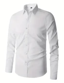 Erkek Klasik Tek Cepli Uzun Kol Gömlek BGL-ST04544 thumbnail 12