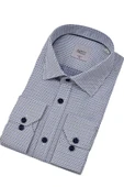Erkek Puantiyeli Slim Fitt Uzun Kol Gömlek 2380 BGL-ST04375 thumbnail 7
