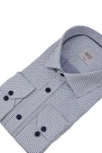 Erkek Puantiyeli Slim Fitt Uzun Kol Gömlek 2380 BGL-ST04375 thumbnail 9