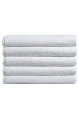 5 li Otel Banyo Havlusu %100 Pamuklu 90X150 Cm Beyaz 20/2 Ring 650 Gr - 1