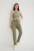 FASHION FRIENDS KADIN BELİ BAĞLAMALI PANTOLON 25Y0477K1 - 5
