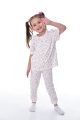 Daisy Duck Desenli Kısa Kollu Çocuk Pijama Takımı (Papatya Ördeği) - 3