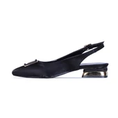 Ayakcenter Pia2 Siyah Saten Kadın Babet Ayakkabı thumbnail 2