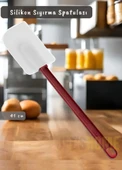 Silikon Spatula Karıştırma Spatulası Sıyırma Spatulası Isıya Dayanıklı Asma Delikli Büyük Boy 41 cm - 1