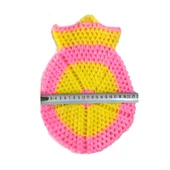 El işi örme Pembe-Sarı ikili Takım Banyo Lifi - 2