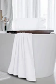 Otel Banyo Havlusu %100 Pamuklu 70X150 Cm Beyaz 20/2 Ring 600 Gr - 3
