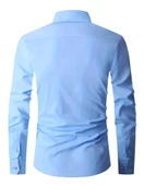 Erkek Klasik Tek Cepli Uzun Kol Gömlek BGL-ST04544 thumbnail 7