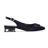 Ayakcenter Pia1 Siyah Saten Kadın Babet Ayakkabı thumbnail 1