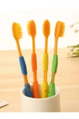 SPRENDA 4 Adet Tarzı 4 Adet Aile Takım Elbise Yumuşak Diş Fırçası Bambu Kömür Diş Temizleme Fırçası - 3