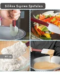 Silikon Spatula Karıştırma Spatulası Sıyırma Spatulası Isıya Dayanıklı Asma Delikli Büyük Boy 41 cm - 2