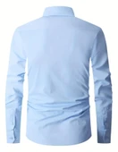 Erkek Klasik Tek Cepli Uzun Kol Gömlek BGL-ST04544 thumbnail 8