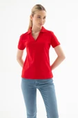 FASHION FRIENDS KADIN POLO V YAKA T-SHİRT 25Y0603K1 - 1
