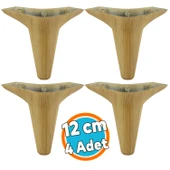 Mobilya Kanepe Koltuk Tv Ünitesi Baza Ayağı Ayakları 12 Cm Açık Kahverengi 4 Adet thumbnail 1