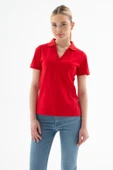 FASHION FRIENDS KADIN POLO V YAKA T-SHİRT 25Y0603K1 - 5