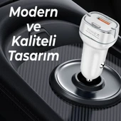 Tonex LA-38W PD + USB-A Type-C to Lightning Kablolu Araç İçi Şarj Aleti Set - 4