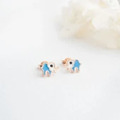 Vaoov 925 Ayar Gümüş Mineli Fil Küpe thumbnail 2