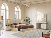 MONTANA MDF BAZALI LEDLİ YATAK ODASI TAKIMI thumbnail 2