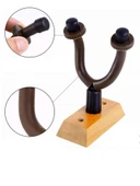 Gitar Bağlama Ukulele Duvar Askısı Standı Ahşap Yüzey + Dübel ve Vida dahil - 2