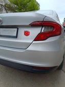 Türk Bayrağı Turkey Yazılı  Etiket Metal Sticker 5cm - 3