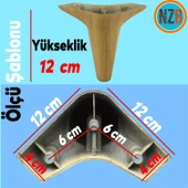 Mobilya Kanepe Koltuk Tv Ünitesi Ayağı Ayakları Destek 12 Cm Kahve Robot Süpürge 12'li Set thumbnail 2