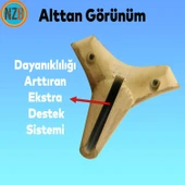 Mobilya Kanepe Koltuk Tv Ünitesi Ayağı Ayakları Destek 12 Cm Kahve Robot Süpürge 12'li Set thumbnail 5