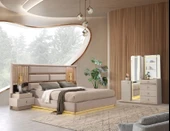 PETRA MDF BAZALI LEDLİ YATAK ODASI TAKIMI thumbnail 2