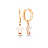 Vaoov 925 Ayar Gümüş Beyaz Mineli Melek Küpe thumbnail 6