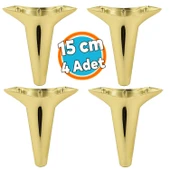 Mobilya Kanepe Sehpa Puf Koltuk Ayağı Altın Baza Ayak 15 cm 4 Adet thumbnail 1