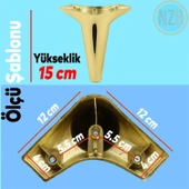 Mobilya Kanepe Sehpa Puf Koltuk Ayağı Altın Baza Ayak 15 cm 4 Adet thumbnail 2