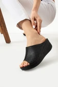 Albishoes Nicky Kadın Kalın Taban Yumuşak 6 CM Gizli Dolgu Topuk Anne Kadın Ev Terlik Günlük Terlik - 3