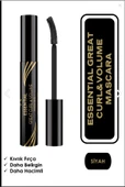 Golden Rose Essential Great Curl & Volume Mascara - Black - Kıvrım Veren Maskara - 1