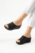 Albishoes Nicky Kadın Kalın Taban Yumuşak 6 CM Gizli Dolgu Topuk Anne Kadın Ev Terlik Günlük Terlik - 4