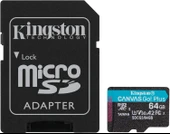 Kingston 64GB microSDXC Canvas Go Plus 170R A2 U3 V30 Card + ADP Hafıza Kartı | SDCG3/64GB - 1
