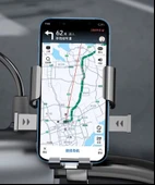 Bisiklet Motosiklet Telefon Tutucu Ayna Bağlantılı,Otomatik Kilitlemeli Metal Bağlantı Aparatlı - 6