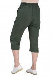 Fierte Kadın Büyük Beden Kapri Rg1611 Elastik Bel Diz Altı Spor Cep - 11