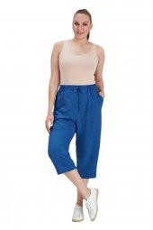 Fierte Kadın Büyük Beden Kapri Rg1611 Elastik Bel Diz Altı Spor Cep - 12