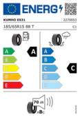 KUMHO 185/65R15 88T ES31 2025 ÜRETİM YAZLIK LASTİK thumbnail 2