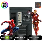 HYPER ROCKET One HRA324060 Ryzen 7 8700F 32GB Ram 1TB Nvme M.2 SSD RTX4060 8GB Masaüstü Oyuncu Bilgisayarı - 4