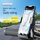 Bisiklet Motosiklet Telefon Tutucu Ayna Bağlantılı,Otomatik Kilitlemeli Metal Bağlantı Aparatlı - 4