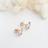 Vaoov 925 Ayar Gümüş Mineli Melek Küpe thumbnail 4