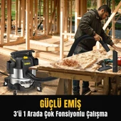 Dewalt DXV25S 1050W 25Lt Paslanmaz Islak ve Kuru Elektrikli Süpürge - 7