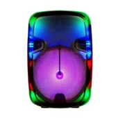 8 İnç Kristal Kablosuz Karaoke Hoparlör | Mikrofonlu, Uzaktan Kumandalı, Şarjlı Masa Speaker - 1