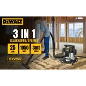 Dewalt DXV25S 1050W 25Lt Paslanmaz Islak ve Kuru Elektrikli Süpürge - 6